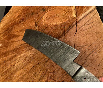 Handmade Damascus Steel Knife blade-Chef Blank Blade-Heat Treated