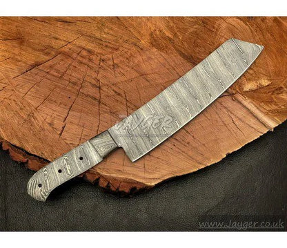 Handmade Damascus Steel Knife blade-Chef Blank Blade-Heat Treated