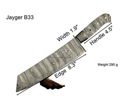 Handmade Damascus Steel Knife blade-Chef Blank Blade-Heat Treated