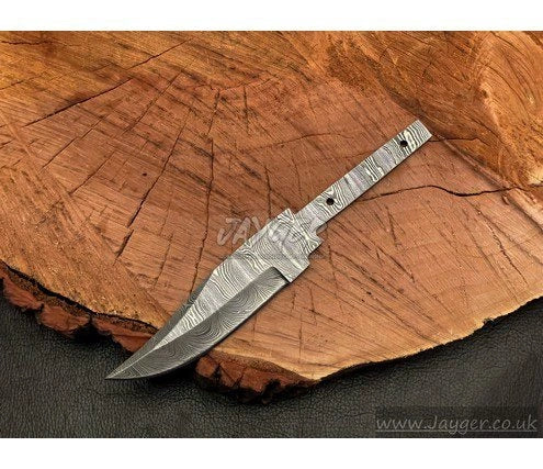Handmade Damascus Steel Hidden Tang Blank Blade – B35