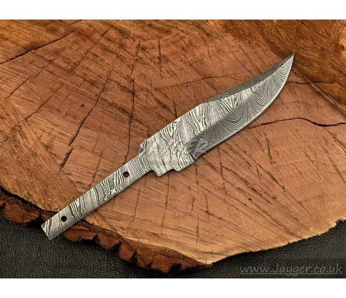 Handmade Damascus Steel Hidden Tang Blank Blade – B35