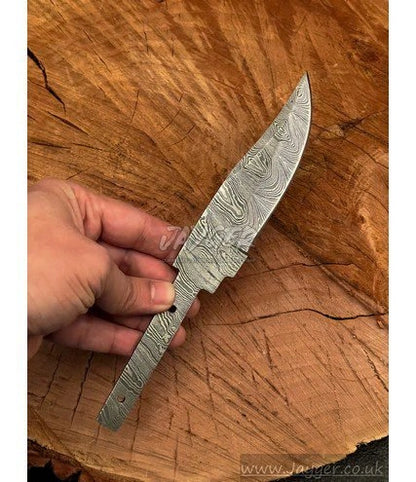 Handmade Damascus Steel Hidden Tang Blank Blade – B35