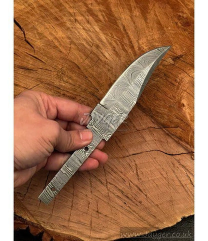 Handmade Damascus Steel Hidden Tang Blank Blade – B35