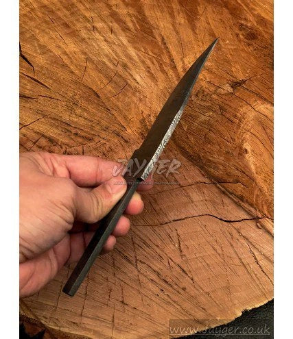 Handmade Damascus Steel Hidden Tang Blank Blade – B35