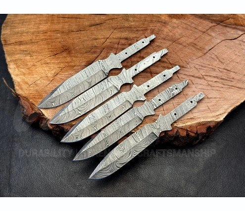 Hand Forged Damascus Steel Hunting Knife Blank – B4