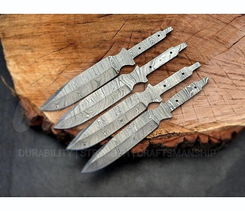 Hand Forged Damascus Steel Hunting Knife Blank – B4