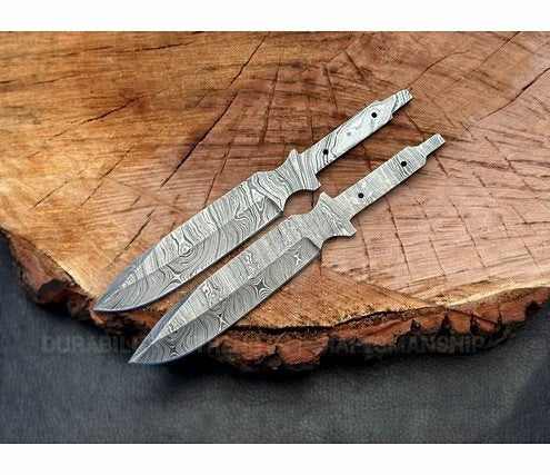 Hand Forged Damascus Steel Hunting Knife Blank – B4