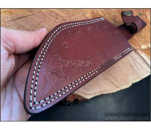Custom Made Fixed Blade Hunting Knife Leather Sheath -BGS7