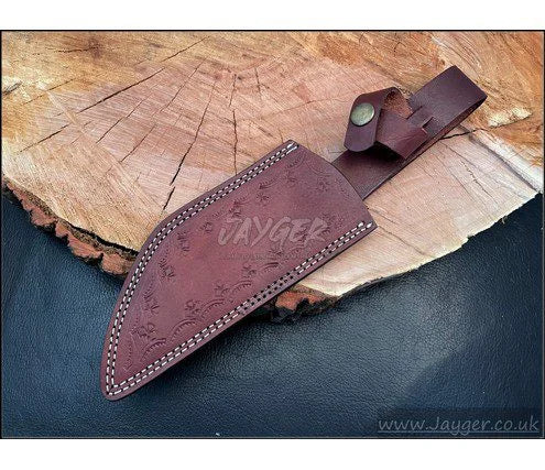 Custom Made Fixed Blade Hunting Knife Leather Sheath -BGS7