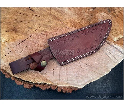 Custom Made Fixed Blade Hunting Knife Leather Sheath -BGS7