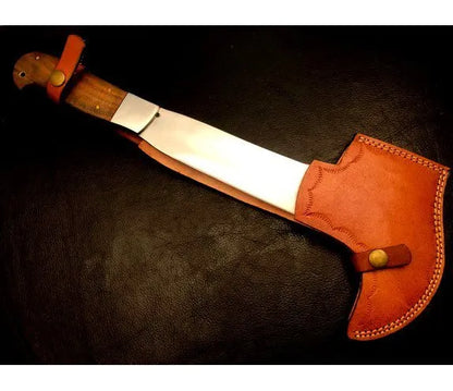 Handmade Bill Hook Double Edged Blade Wood Handle – BHC1