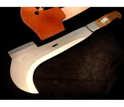 Handmade Bill Hook Double Edged Blade Wood Handle – BHC1