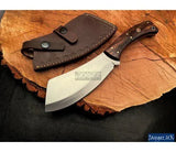 Hand Forged Carbon Steel Kitchen Cleaver/ Bushcraft Knife CH17 - Jayger