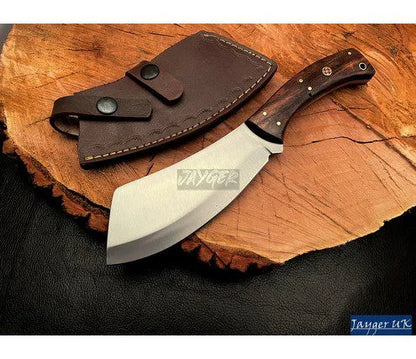 Hand Forged Carbon Steel Kitchen Cleaver/ Bushcraft Knife CH17