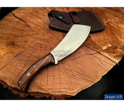 Hand Forged Carbon Steel Kitchen Cleaver/ Bushcraft Knife CH17