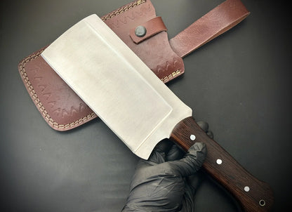 Custom Made Carbon Steel Large Meat Cleaver Knife
