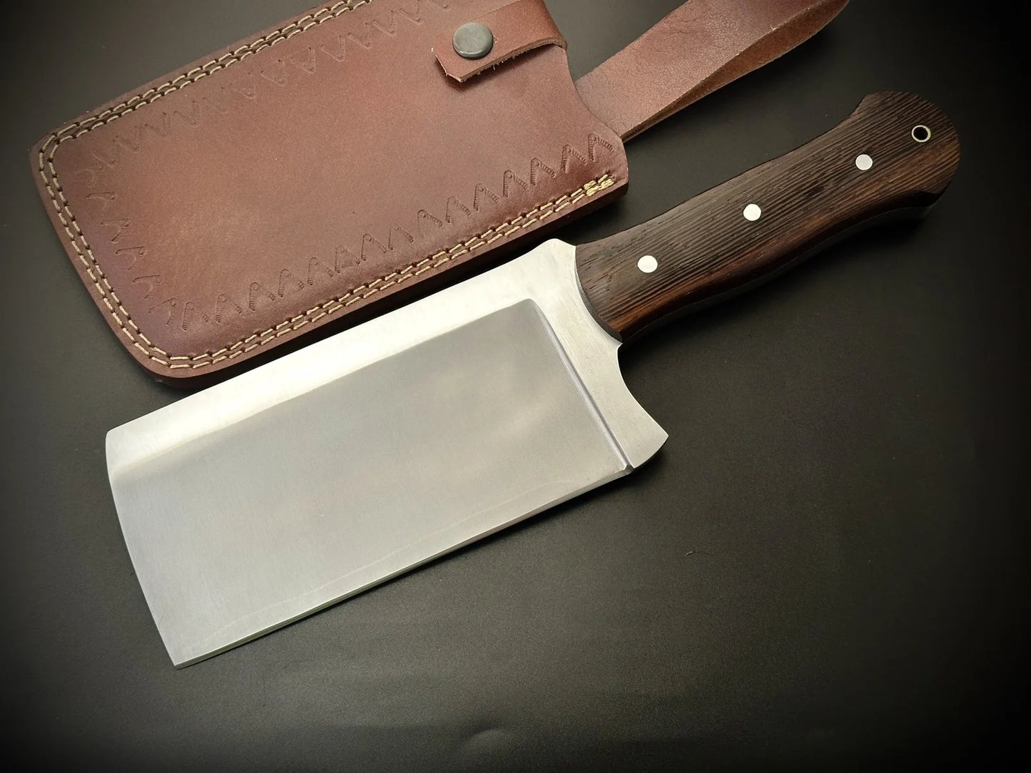 Custom Made Carbon Steel Large Meat Cleaver Knife