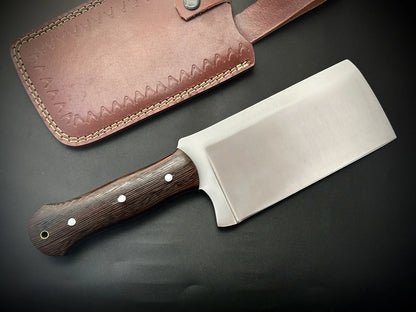 Custom Made Carbon Steel Large Meat Cleaver Knife