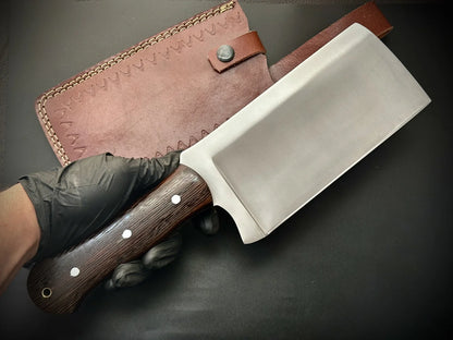 Custom Made Carbon Steel Large Meat Cleaver Knife