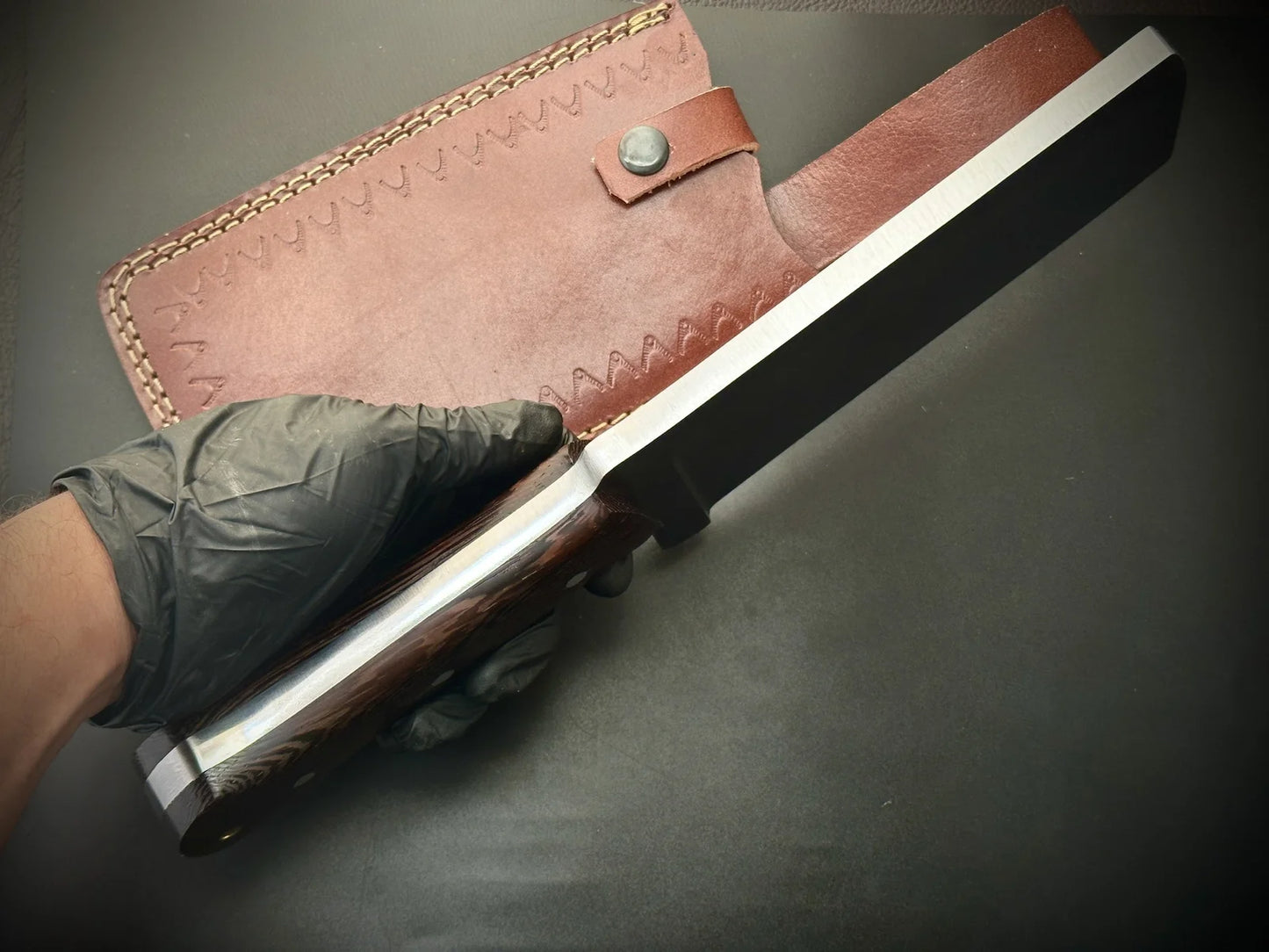 Custom Made Carbon Steel Large Meat Cleaver Knife