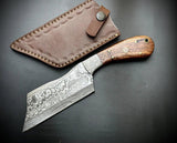 Hand Forged Damascus Steel Cleaver/ Hatchet DH16 - Jayger