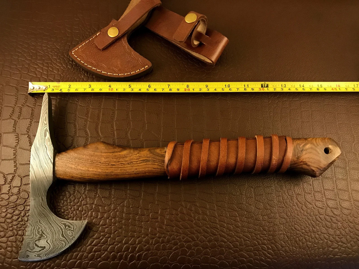 Hand Forged Viking Spike Axe With Leather Sheath – Da6