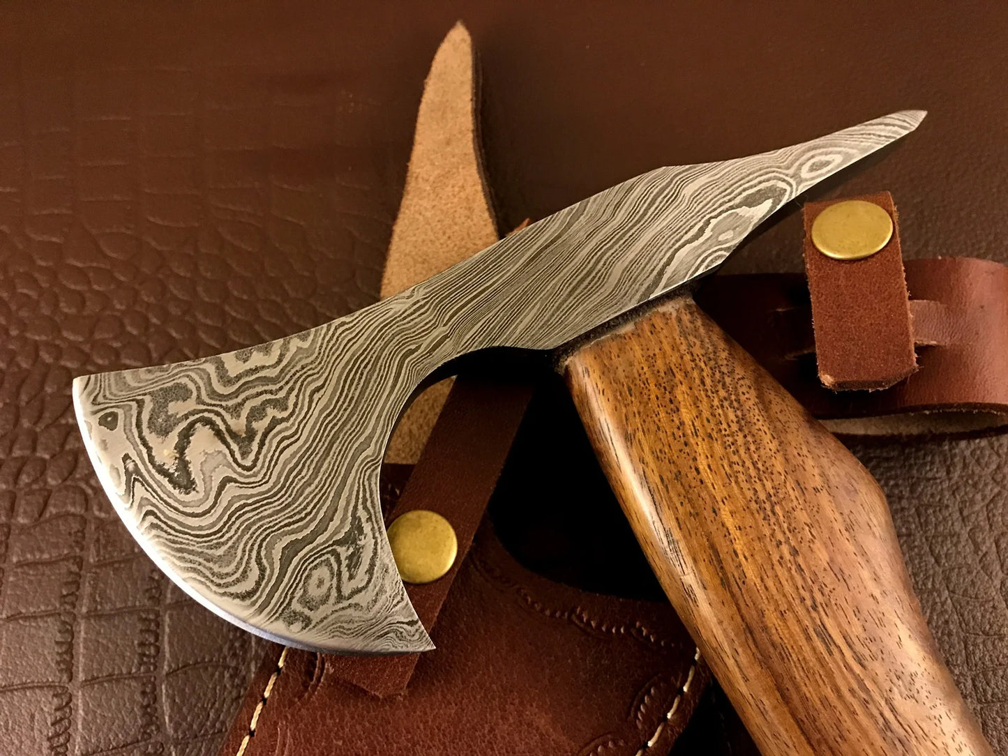 Hand Forged Viking Spike Axe With Leather Sheath – Da6