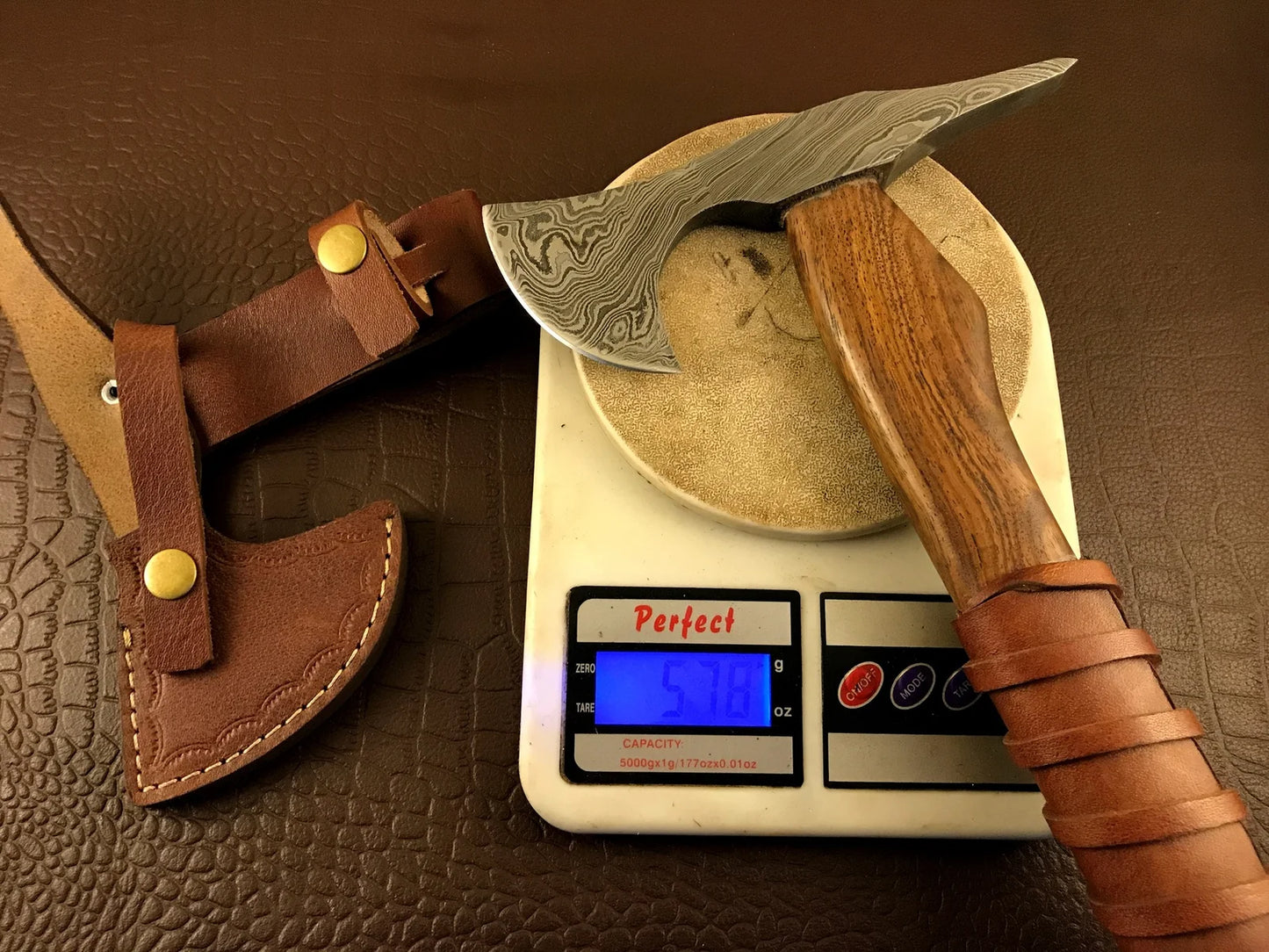 Hand Forged Viking Spike Axe With Leather Sheath – Da6