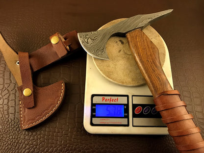 Hand Forged Viking Spike Axe With Leather Sheath – Da6