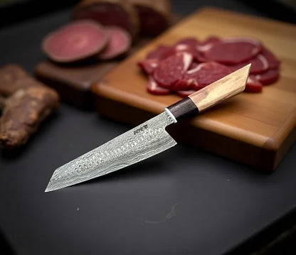 Handmade Santoku Chef Knife – 6.9”Damascus Steel Blade