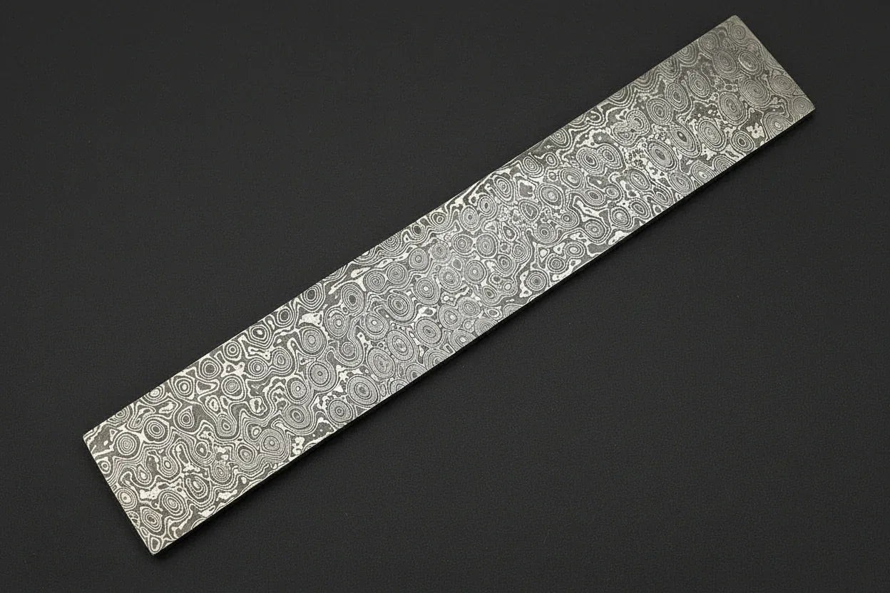 Damascus Steel Billet Hand Forged By Jayger | Pattern Raindrop - Jayger