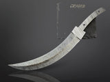 Damascus Steel Curved Edge Dagger Knife Blade – B13 - Jayger