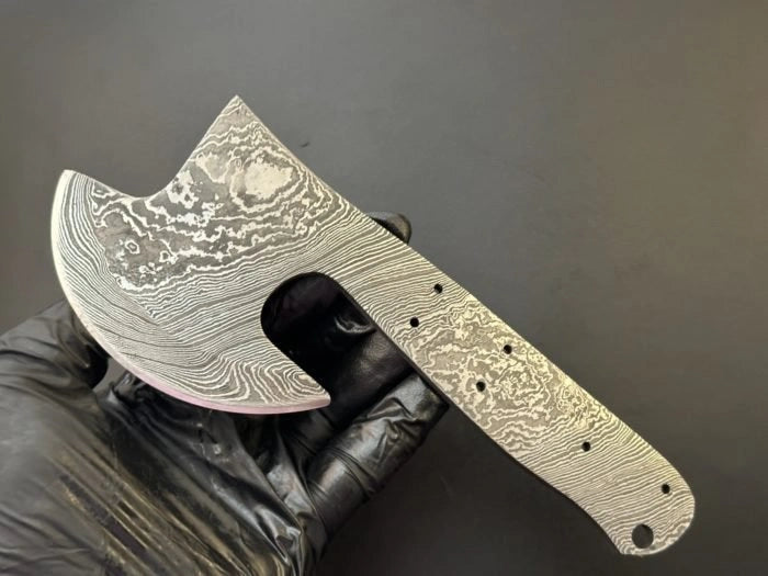 Hand Forged Damascus Cleaver | Hatchet Blank Blade – HB12