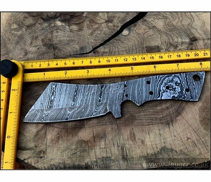 Damascus Steel Bushcraft Knife Blank Blade – HB16