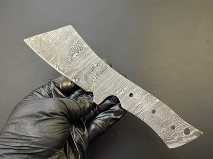 Hand Forged Damascus Mini Meat Cleaver Knife Blank Blade – HB18