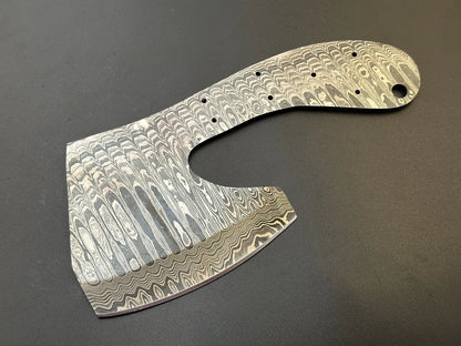 Damascus Steel Meat Cleaver | Bushcraft Knife Blank Blade – HB21