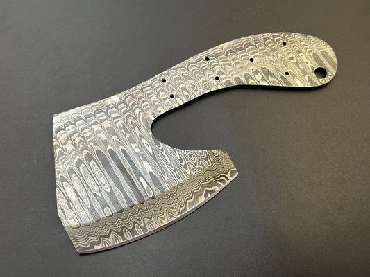 Damascus Steel Meat Cleaver | Bushcraft Knife Blank Blade – HB21