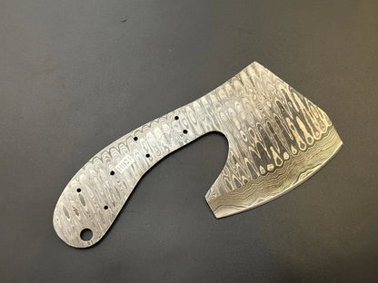 Damascus Steel Meat Cleaver | Bushcraft Knife Blank Blade – HB21