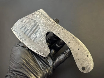 Damascus Steel Meat Cleaver | Bushcraft Knife Blank Blade – HB21