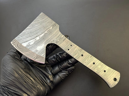 Handmade Damascus Steel Cleaver | Hatchet Blank Blade – HB6