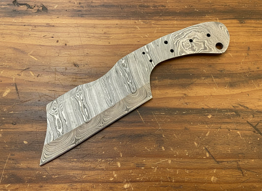 Hand Forged Damascus Steel Bushcraft Knife Blank Blade – HB7