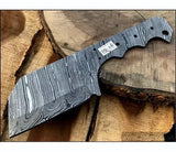 Hand Forged Damascus Steel Cleaver Knife Blank Blade – HB8 - Jayger