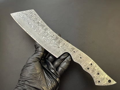 Handmade Damascus Steel Nakiri Knife Blade – HB9
