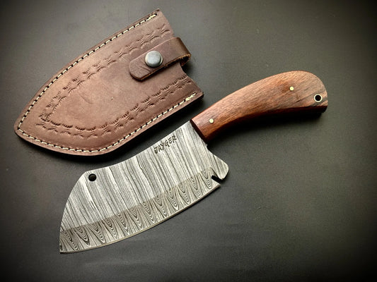 Damascus Steel Meat Cleaver / Fleischerbeil – HMD9
