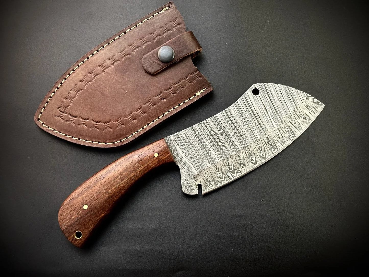 Damascus Steel Meat Cleaver / Fleischerbeil – HMD9