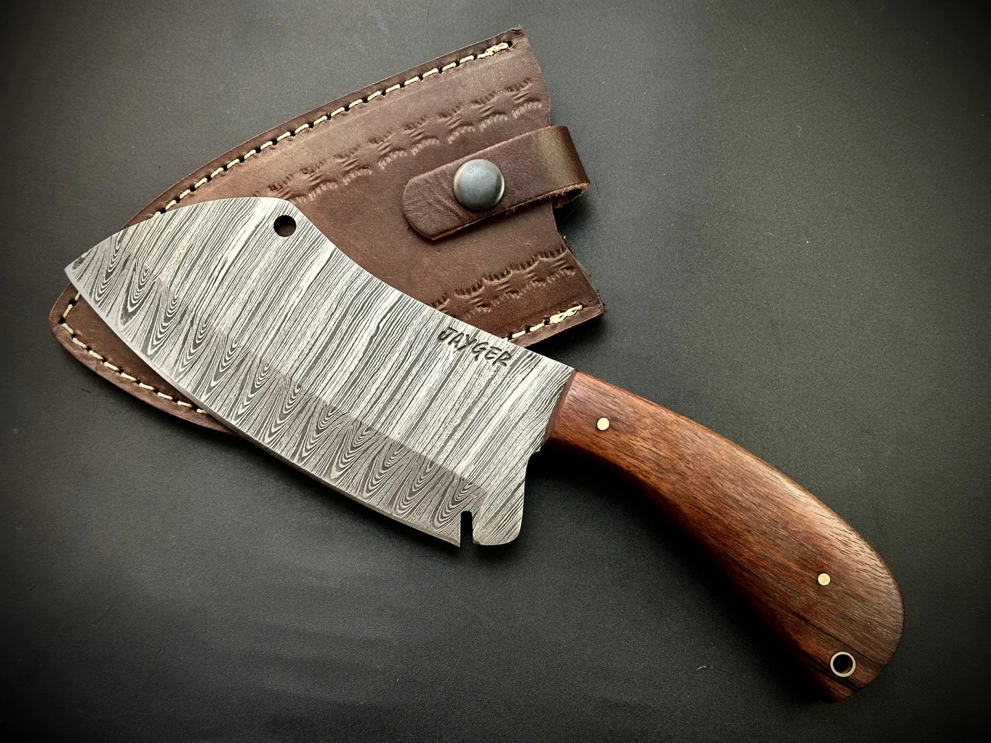 Damascus Steel Meat Cleaver / Fleischerbeil – HMD9