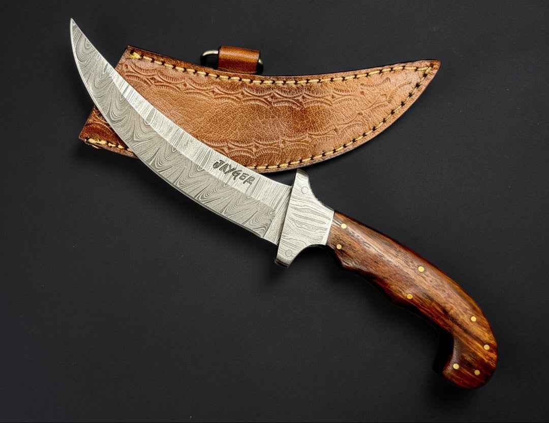 Handmade Damascus Steel Kirpan Knife - Traditional Knife