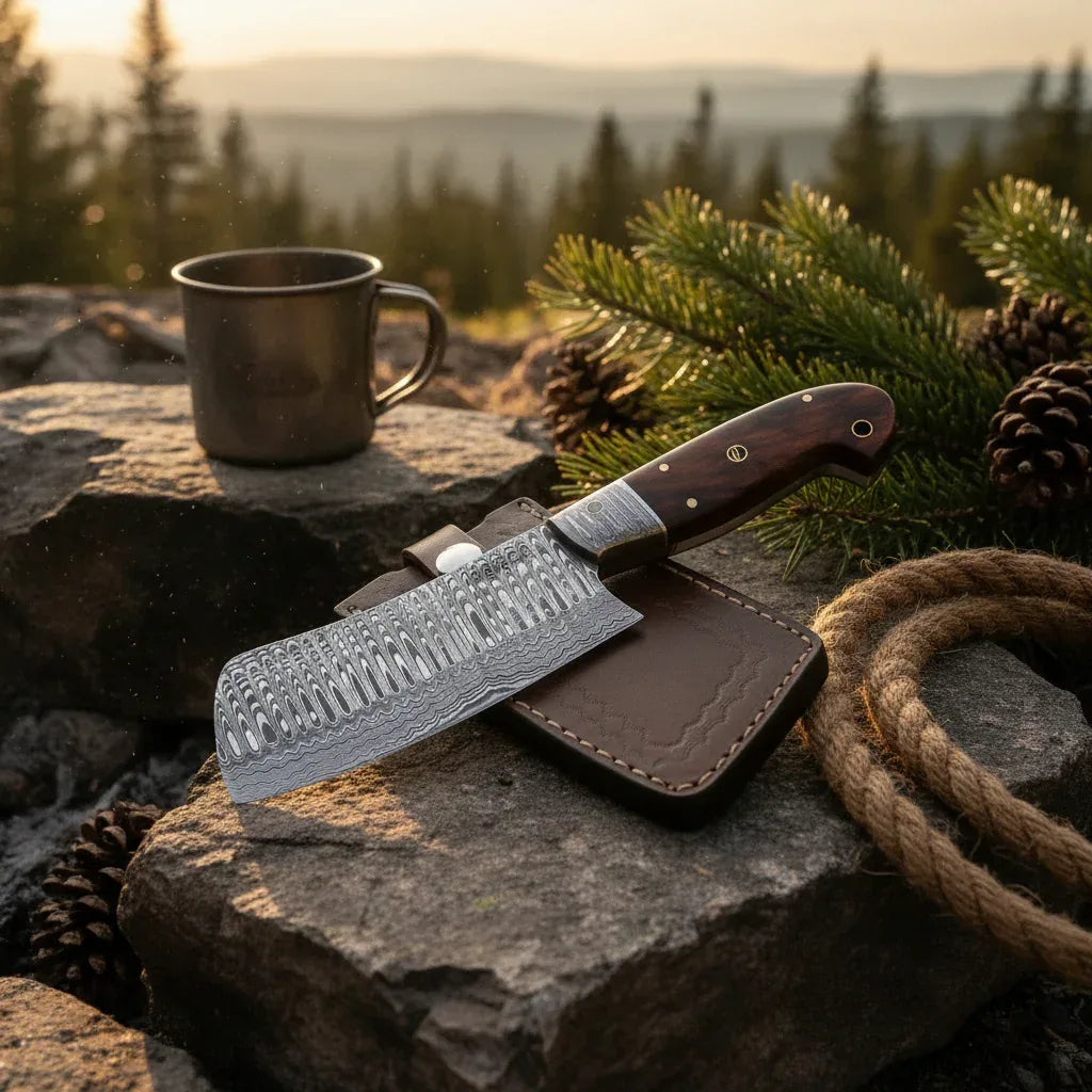Hand Forged Damascus Steel Kitchen Knife / Chef Set - Jayger