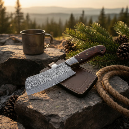 Hand Forged Damascus Steel Kitchen Knife / Chef Set