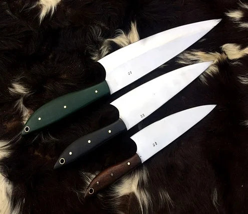 Handmade Spring Steel Kitchen Chef Knives Set Of 3